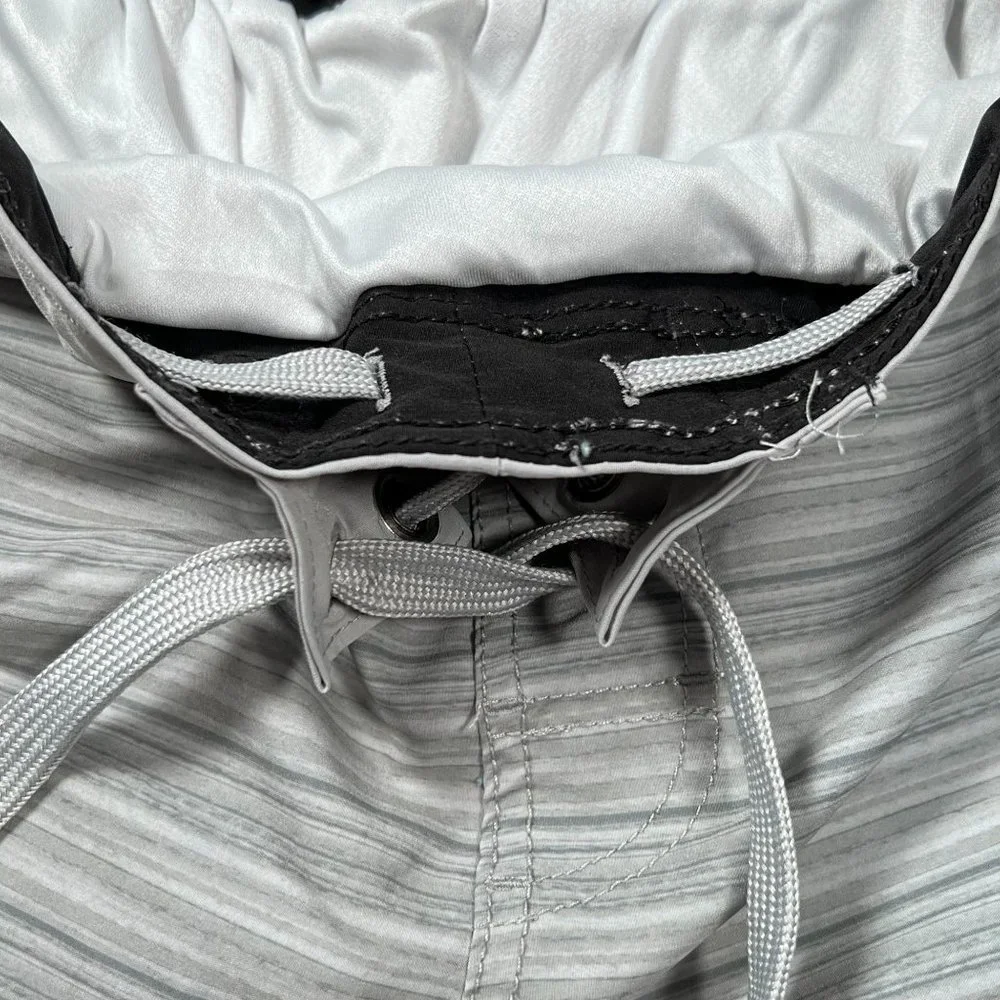 OP Ocean Pacific-Mens Med Board Shorts-Swim Trunks 32/34 Gray‎ Pockets